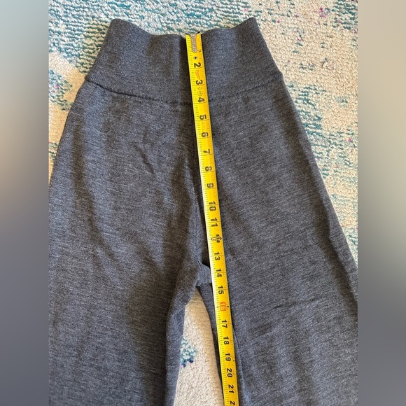 Aritzia Wilfred Brion Cropped Wool High Waist Wide Leg Pant Dark Grey - Picture 9 of 14